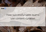 How Successful Sales Teams Use Content Curation