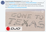 There are a lot of headlines lately about how companies are relocating to / expanding in Texas…