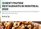 10 Best poutine restaurants in Montreal 2022