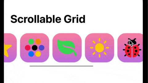 How to create a scrollable grid in SwiftUI using LazyHGrid