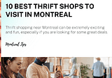 10 Best thrift shops to visit in Montreal