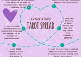 New Moon in Taurus 2023 Tarot Spread: Blooming Dreams 🌸
