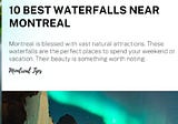 10 Best Waterfalls near Montreal