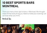 10 Best Sports Bars Montreal