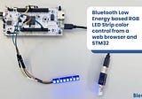 Bluetooth Low Energy based RGB LED Strip color control from a web browser and STM32