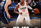 Mavericks blew up an 18-point lead in the first quarter and Clippers turned the game around to make…