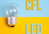 CFL vs. LED light bulbs