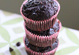 Double Chocolate Banana Breakfast Muffins