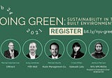 Going Green: Sustainability in the Built Environment | Hosted by NYU SPS