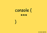 The Console Object (Javascript)