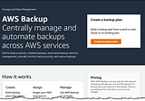What is AWS Backup?