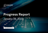 Progress report — January 26, 2023