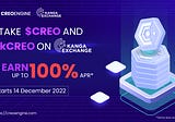 Stake your CREO on Kanga Exchange and Earn Up To 100% APR!
