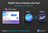 SWAP IMPL to IMPLX has already started