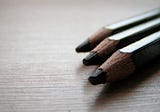 Artists Drawing Pencils — Different grades of graphite pencil