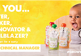 We’re on the hunt for a zesty NPD & Technical Manager to join our little Piccolo!
