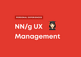 NN/g UX management courses