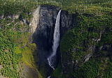 Vettisfossen Waterfall in Sogn og Fjordane, Norway