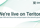 Chorus One announces staking support for Teritori