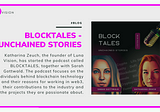 Unlock the Secrets of Web3 and Meet the People Shaping the Future on the BLOCKTALES Podcast