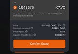 How to purchase CAVO tokens with ETH at Uniswap and EXCAVO.Finance
