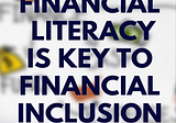 Financial Inclusion comes with potential dangers without Financial Literacy