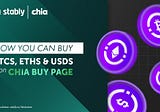 Buy Bitcoin, Ethereum, and USD Stablecoins on Chia Network with Stably Ramp