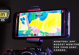 The best Sony Camera Remote/Monitoring Companion — Monitor+ App