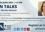 TSPN Talks with Dr. Monika Kastner