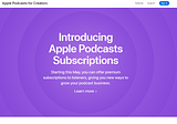 The  Apple Podcasts Update: Subscriptions & More…