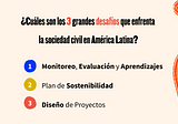 Los 3 grandes desafíos de la sociedad civil en América Latina