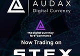 AUDAX Now Listed on STEX.COM