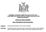 Dana Harris Gives Testimony to the NYS Assembly on Voting Rights and Access