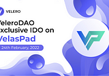 VeleroDAO the first stablecoin on Velas launches exclusively on VelasPad