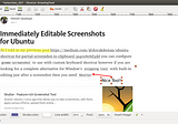 Immediately Editable Screenshots for Ubuntu