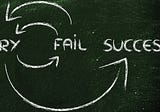 Challenging your problem solving skills to accept failure.