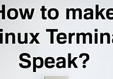 Linux Terminal Speak