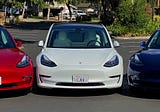 Tesla Model 3 ❤️🤍💙 Triplets