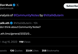 Elon Musk Applauds Vitalik Buterin's Exploration of Community Notes