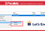 Parallels Remote Application Server version 19 now supports Let’s Encrypt!