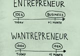 Wantrepreneur to Entrepreneur — A Single Step
