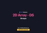 2D Array — DS : Day 1 of #100DaysOfHackerrank (with Swift)