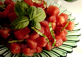 Fruit Salad — Watermelon Basil Salad