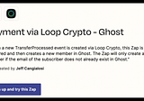 Ghost + Crypto Payments