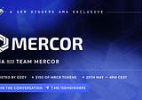 GEM DIGGERS AMA with MERCOR FINANCE