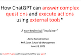How ChatGPT can answer complex questions and execute actions by using external tools (a…