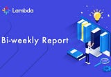 Lambda Bi-Weekly Report- storage Mining Function Is Released