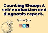 Counting Sheep: A self evaluation and diagnosis report.