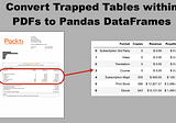 Convert Trapped Tables within PDFs to Pandas DataFrames