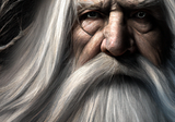 How looks Gandalf based on the book, LOTR. Guessing with DALL·E